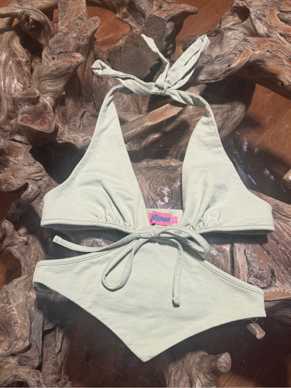 EDIKTED Cady Tie Front Cut Out Top